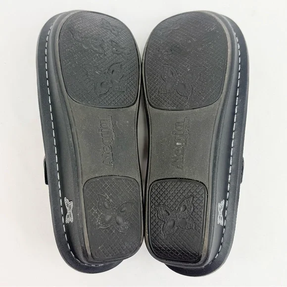 Alegria PALOMA 7507 Black Tooled Leather Mary Jane Support Comfort Orthotic Shoe - Picture 15 of 16